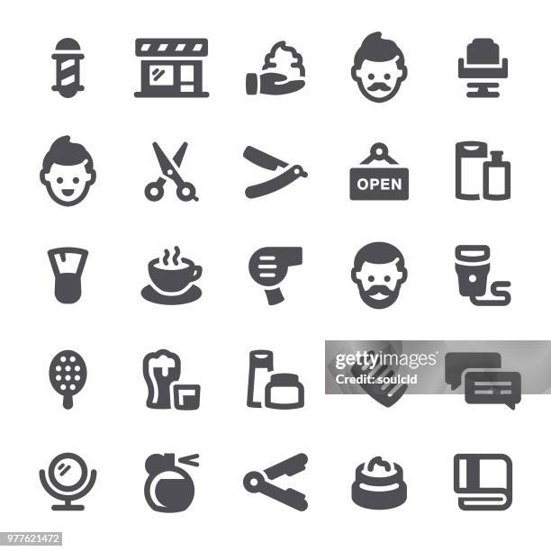 illustrations, cliparts, dessins animés et icônes de icônes de salon de coiffure - rasoir électrique