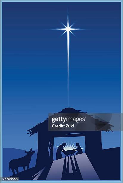 stockillustraties, clipart, cartoons en iconen met nativity - kerstster