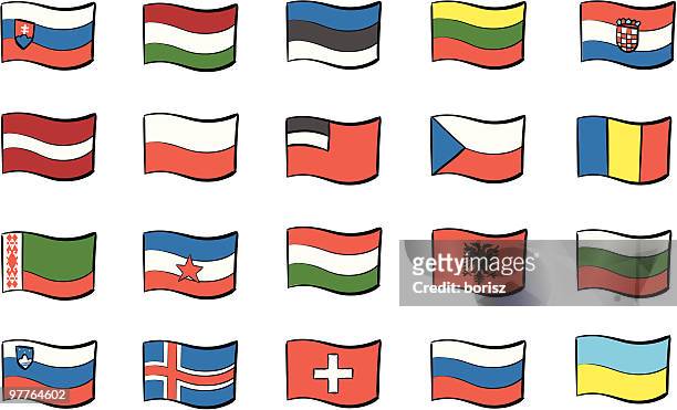 europe - serbian flag stock illustrations
