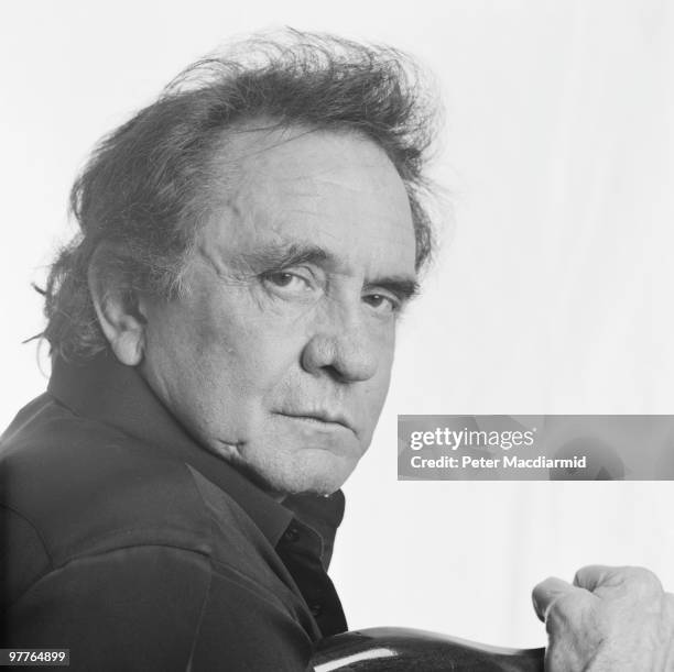 American country singer and songwriter Johnny Cash in London, 4th July 1994.