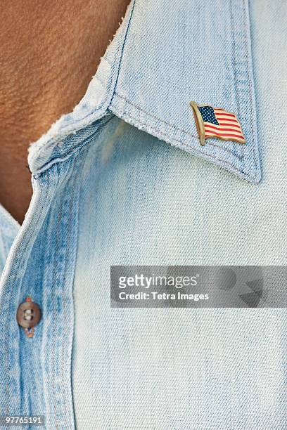 american flag pin - bavero foto e immagini stock