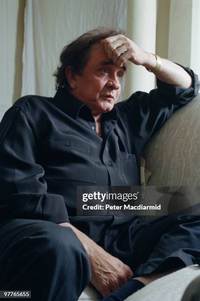 American country singer and songwriter Johnny Cash in London, 4th July 1994.