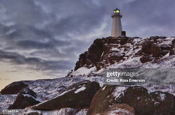 cape spear lighthouse - cape spear lighthouse stock pictures, royalty-free photos & images