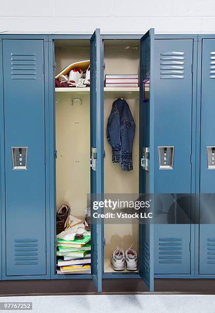 lockers - sports equipment locker stock pictures, royalty-free photos & images