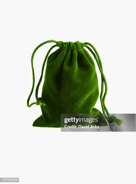 green drawstring bag - drawstring bag stock pictures, royalty-free photos & images