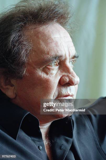 American country singer and songwriter Johnny Cash in London, 4th July 1994.