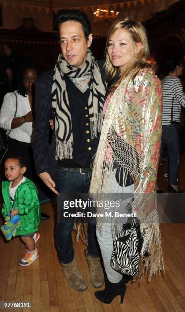 Jamie Hince and Kate Moss attend the launch for Stella McCartney's collection for GAP at the Porchester Hall on March 16, 2010 in London, England.
