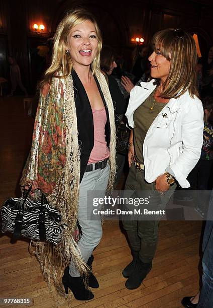 Kate Moss and Meg Matthews attend the launch for Stella McCartney's collection for GAP at the Porchester Hall on March 16, 2010 in London, England.