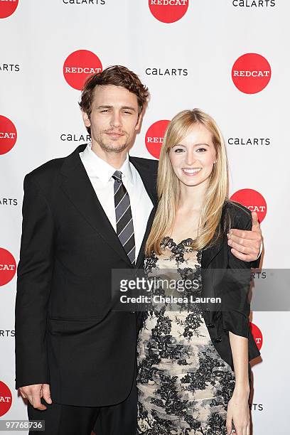 Actor James Franco and girlfriend Ahna O'Reilly arrives at REDCAT's 2010 Gala on March 13, 2010 in Los Angeles, California.