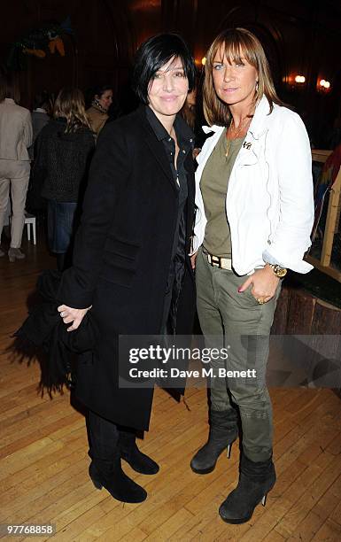 Sharleen Spiteri and Meg Matthews attend the launch for Stella McCartney's collection for GAP at the Porchester Hall on March 16, 2010 in London,...