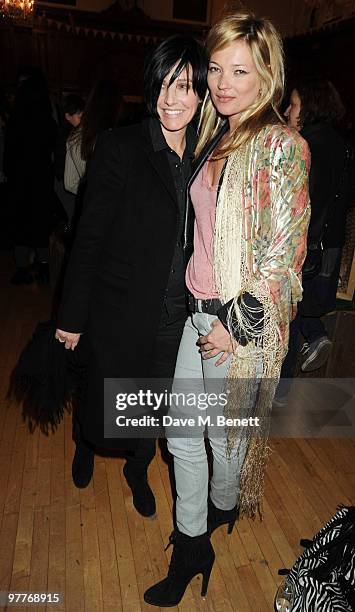 Sharleen Spiteri and Kate Moss attend the launch for Stella McCartney's collection for GAP at the Porchester Hall on March 16, 2010 in London,...