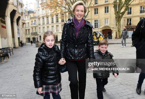 French right-wing Les Republicains party top candidate for the regional election in the Aquitaine-Limousin-Poitou-Charentes region Virginie Calmels...