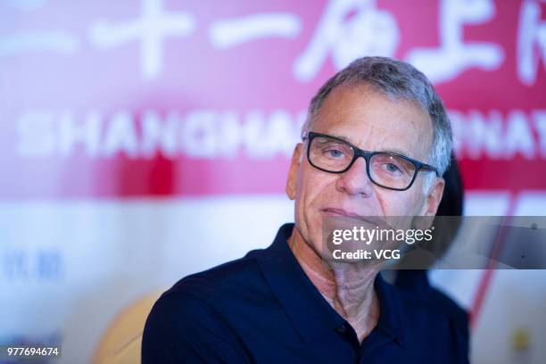 American film producer David Permut attends a press conference of the jury for the 21st SIFF Golden Goblet Awards during the 21st Shanghai...