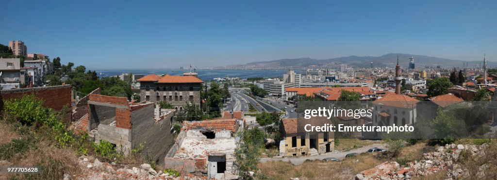 Panoramic view of Konak and bay of Izmir.