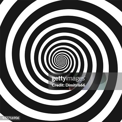 Spirale ipnotica in bianco e nero Spirale ipnotica in bianco e nero