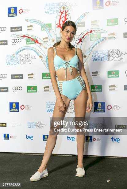 Estela Grande attends Gran Canaria Moda Calida Swimwear Fashion Week on June 16, 2018 in Las Palmas de Gran Canaria, Spain.