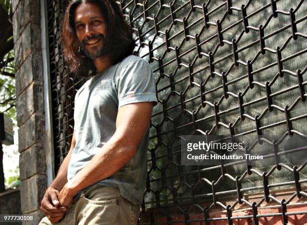 Actor Milind Soman poses during a profile shoot on June 5, 2008 in New Delhi, India.