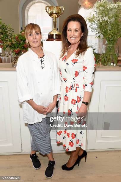 Spring Chef Skye Gyngell and VCR Chairman Amanda Elliott attend the Victoria Racing Club lunch celebrating the Melbourne Cup Carnival's global...