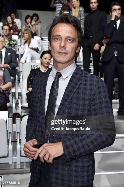 Alessandro Preziosi attends the Giorgio Armani show during Milan Men's Fashion Week Spring/Summer 2019 on June 18, 2018 in Milan, Italy.