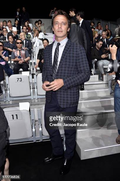 Alessandro Preziosi attends the Giorgio Armani show during Milan Men's Fashion Week Spring/Summer 2019 on June 18, 2018 in Milan, Italy.