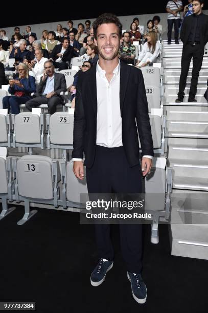 Marco Cecchinato attends the Giorgio Armani show during Milan Men's Fashion Week Spring/Summer 2019 on June 18, 2018 in Milan, Italy.