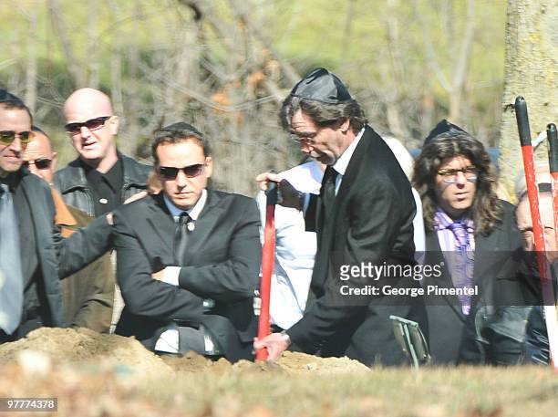 Father Bernie Haim attends the private funeral service for her son Corey Haim at Pardes Shalom Cemetery on March 16, 2010 in Thornhill, Canada.
