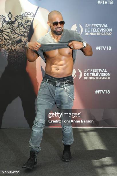 Shemar Moore from the serie 'S.W.A.T' attends a photocall during the 58th Monte Carlo TV Festival on June 17, 2018 in Monte-Carlo, Monaco.