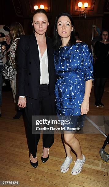 Stella and Mary McCartney attend the launch for Stella McCartney's collection for GAP at the Porchester Hall on March 16, 2010 in London, England.