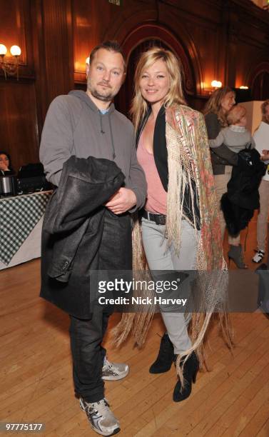 Juergen Teller and Kate Moss attend the launch of new collection by Stella McCartney for GapKids at Porchester Hall on March 16, 2010 in London,...