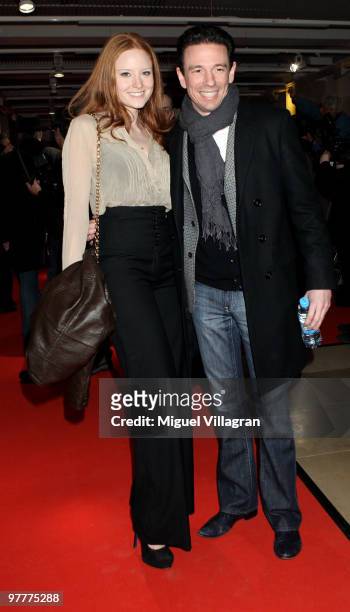 Barbara Meier and Oliver Berben attend the German premiere of 'Kennedy's Hirn' on March 16, 2010 in Munich, Germany.