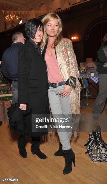 Sharleen Spiteri and Kate Moss attend the launch of new collection by Stella McCartney for GapKids at Porchester Hall on March 16, 2010 in London,...