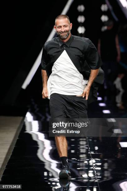 Fashion designer Marcelo Burlon at the Marcelo Burlon County Of Milan show during Milan Men's Fashion Week Spring/Summer 2019 on June 16, 2018 in...