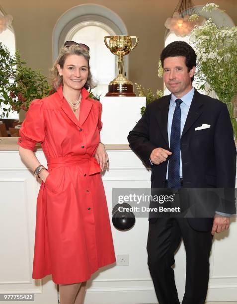 Ann Delzangles and Mikel Delzangles attend the Victoria Racing Club lunch celebrating the Melbourne Cup Carnival's global significance, on the eve of...