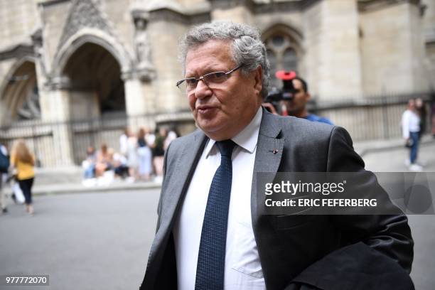 French bank Societe Generale lawyer Jean Veil arrives to attend an hearing before a French court on French convicted rogue trader Jerome Kerviel's...