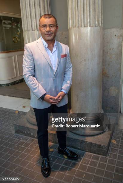 Jorge Javier Vazquez poses for the press during a presentation of 'Grandes Exitos' at the theater Tivoli on June 18, 2018 in Barcelona, Spain.