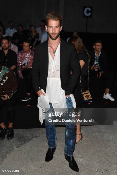 André Hamann attends Dsquared2 show during Milan Men's Fashion Spring/Summer 2019 on June 17, 2018 in Milan, Italy.