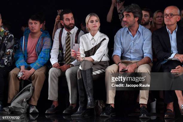 Caroline Daur attends the Fendi show during Milan Men's Fashion Week Spring/Summer 2019 on June 18, 2018 in Milan, Italy.