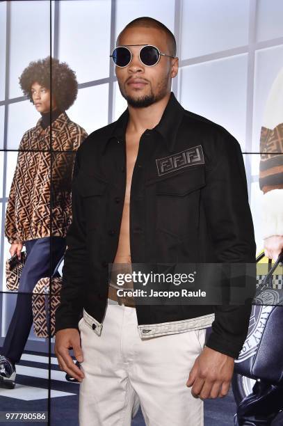 Chris Eubank Jr attends the Fendi show during Milan Men's Fashion Week Spring/Summer 2019 on June 18, 2018 in Milan, Italy.