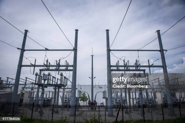 An electric repeater station provides power to the CME Group Inc. Data center in Aurora, Illinois, U.S., on Friday, May 25, 2018. In Maple Park,...