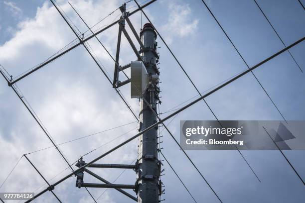 Data transmission tower stands in Chicago, Illinois, U.S., on Friday, May 25, 2018. In Maple Park, Illinois, traders appear to be testing the idea of...