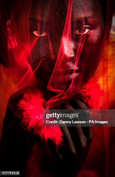 Bintou Fall models a design by Sabrina Styles, part of her Born On Rye Bread collection, ahead of Leeds Arts University graduate fashion show in...