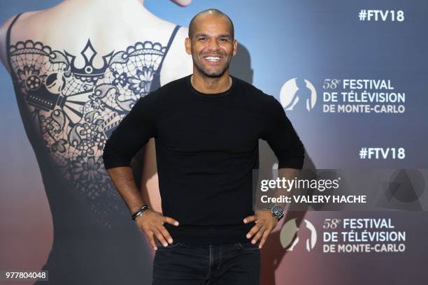 Puerto Rican actor Amaury Nolasco poses during a photocall for the TV show "Deception" as part of the 58th Monte-Carlo Television Festival on June...