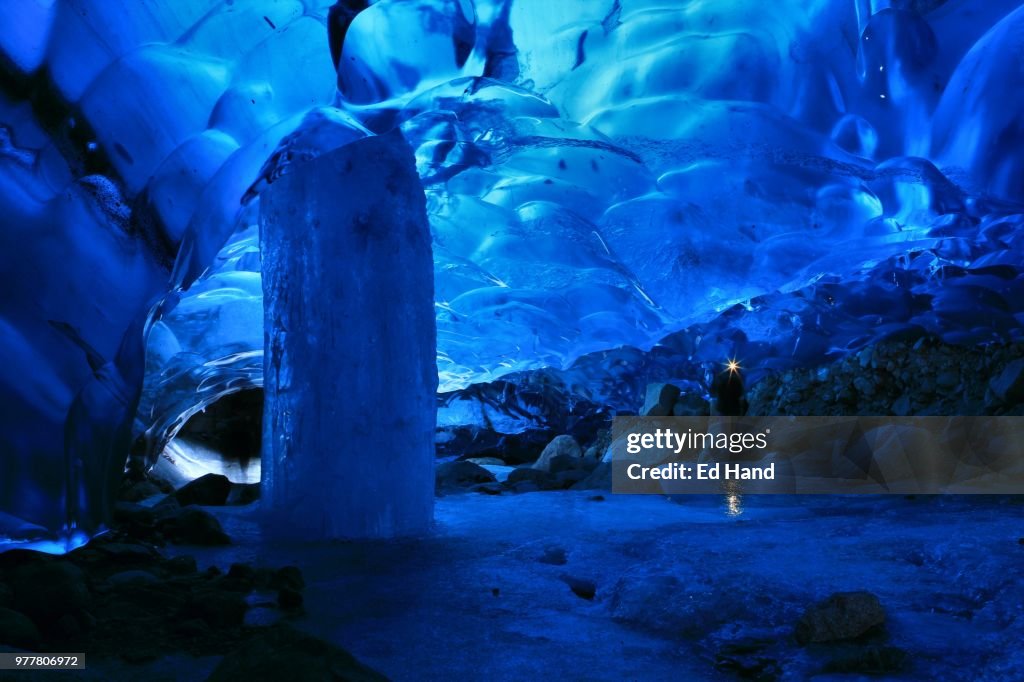Blue Star Ice Cave, Mendenhall Glacier, Alaska, USA