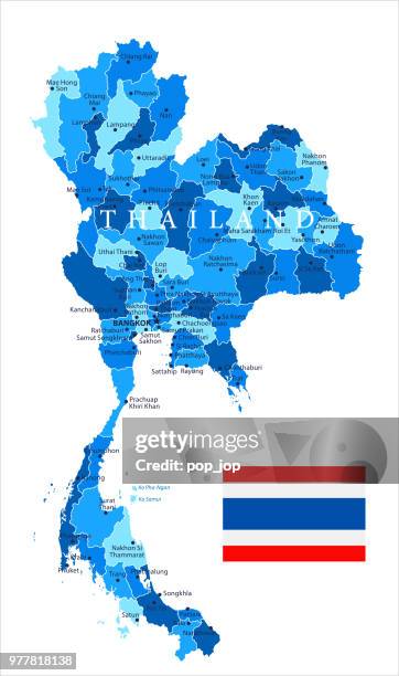 04 - thailand - blue spot isolated 10 - pattaya stock illustrations