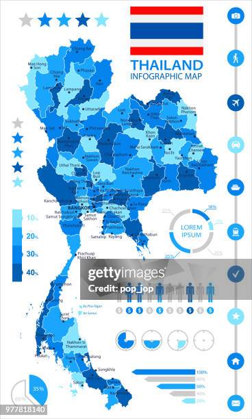 05 - thailand - blauen fleck infografik 10 - chiang mai stock-grafiken, -clipart, -cartoons und -symbole