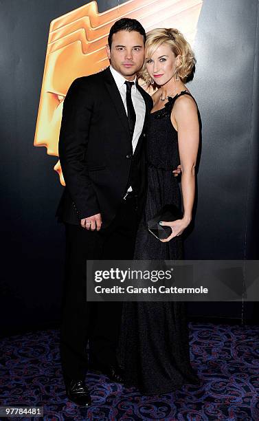 Ryan Thomas and Katherine Kelly arrive at the RTS Programme Awards 2009 at The Grosvenor House Hotel on March 16, 2010 in London, England.