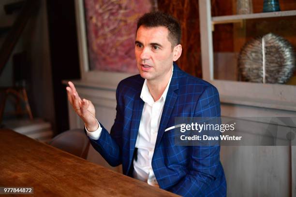 Head coach Raul Gonzalez during his presentation as the new head coach of Paris Saint Germain Handball on June 18, 2018 in Boulogne-Billancourt,...