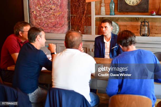 Head coach Raul Gonzalez during his presentation as the new head coach of Paris Saint Germain Handball on June 18, 2018 in Boulogne-Billancourt,...