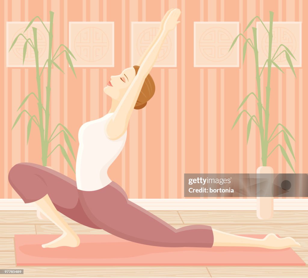 Woman in Yoga Pose - Lunge