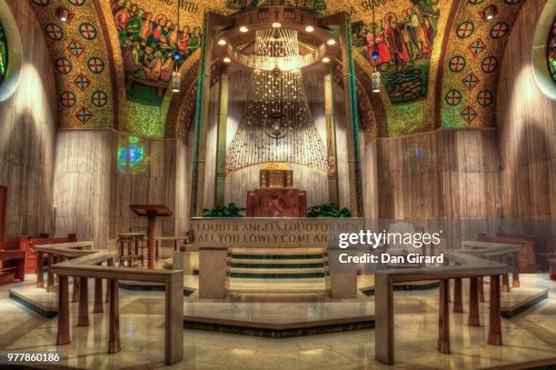 blessed sacrament chapel-basilica of the immaculate conception - cathedral of the immaculate conception stock pictures, royalty-free photos & images